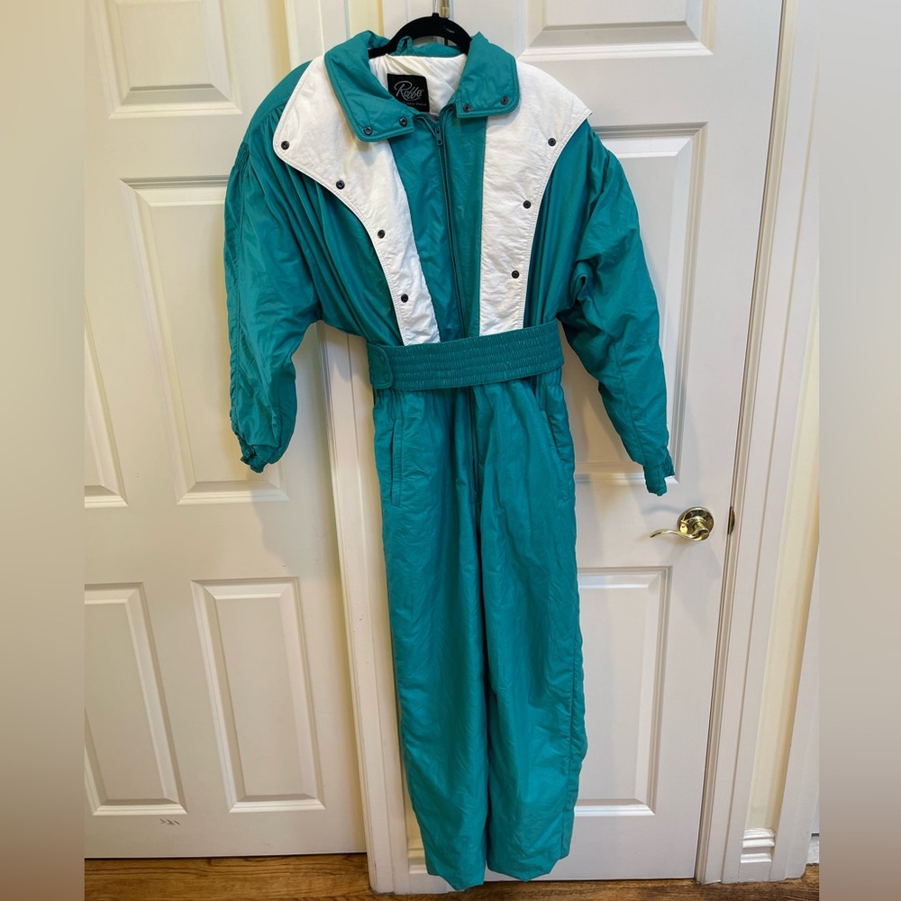 Robbe Vintage 80’s Belted Ski Suit One Piece With Snow Bib